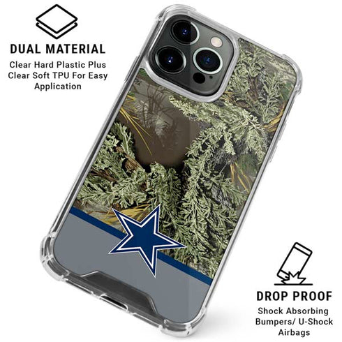 NFL Realtree Camo Dallas Cowboys iPhone 16 Pro Clear Case